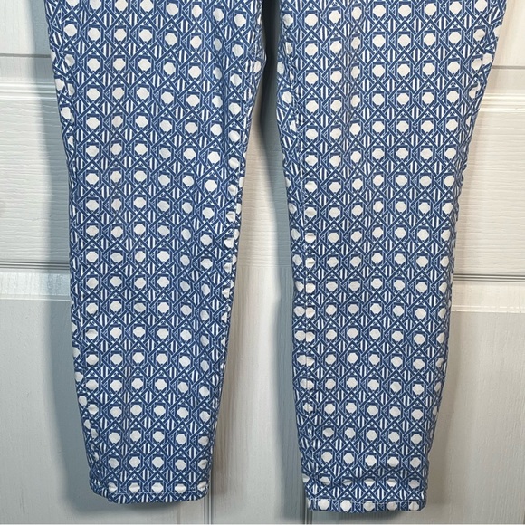 Tommy Bahama Skinny Ankle Jeans Sz 31 x 28 Violet Petal Blue White Print - Picture 4 of 13